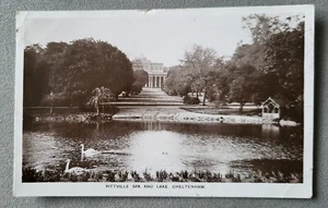 Vintage Postcard Posted Pittville Spa & Lake Cheltenham England 10 May 1908 - Picture 1 of 2