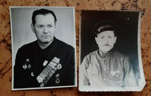 Photos of the Soviet soldier and veteran with awards. different years - Picture 1 of 12