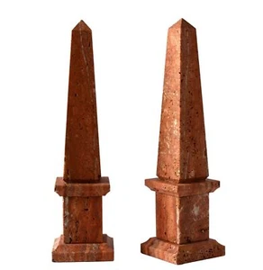 Obelisk Classico in Travertin Rosso italienischer Stein klassischer Obelisk Home H.30CM - Bild 1 von 1