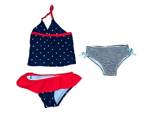 Osh Kosh Toddler Girls' Two Piece Swimsuit, Americana, 3T, Americana, Carters - Picture 1 of 8
