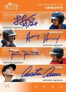 2012 Tzu-Wei LIN * Alen HANSON * Rio RUIZ * Austin AUNE Rize ORANGE Auto 1/1 - Picture 1 of 1