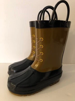 Toddlers Koala Kids Blue & Brown Rain Snow Boots size 5 - Image 1 of 4