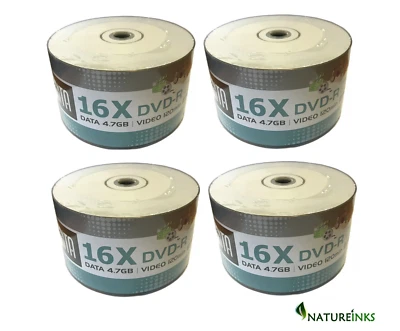 200 ARITA RITEK INKJET Printable Blank DVD-R 16x DVD Discs 4.7GB 120 mins A+ - Image 1 of 2