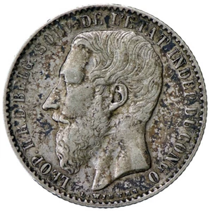 CONGO ESTADO LIBRE 1 Franco 1896 XF Leopoldo II Envío Gratis - Imagen 1 de 2