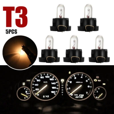 5x T3 LED Car Dash Gauge Instrument Interior Light Bulbs DC 12V Car Accessories - Image 1 of 4
