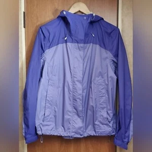 LL Bean Trail Model Rain Jacket Coat w/Hood M Petite, Purple, Great condition! - Picture 1 of 5