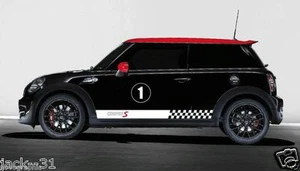 2 Side Stripe + 2 gumball MINI COOPER S CHALLENGE Rally Race DECAL STICKER KIT - Picture 1 of 2