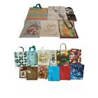 Christmas Gift Bag Lot of 19 Used and unused Colorful assortment Couple vintage