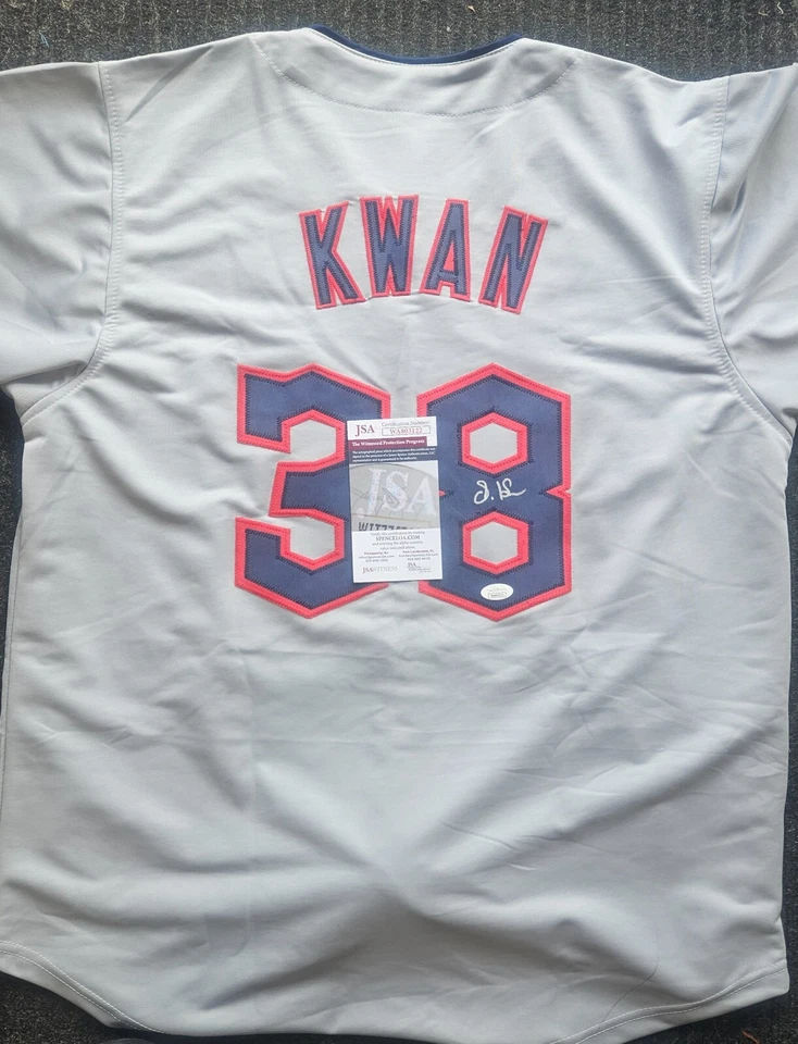Steven Kwan Signed Cleveland Guardians Custom Gray Jersey JSA - Image 1 of 1