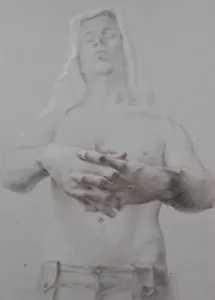 2012 original pastel drawing men figure signed - Picture 1 of 15