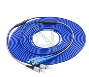 50M Armored Cable Fiber Patch Cord SC UPC to FC UPC SC-FC SM 9/125 Duplex - Afbeelding 1 van 1