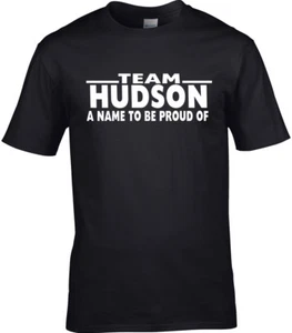 Camiseta de apellido para hombre HUDSON tallas más grandes 3XL 4XL 5XL NOMBRE SE PUEDE MODIFICAR - Imagen 1 de 1