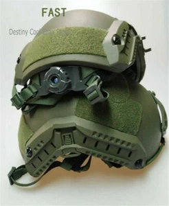 IN US!!FAST Army Real Bulletproof Level 3 Tactical Helmet UHMWPE BALLISTIC IIIA - Picture 1 of 15