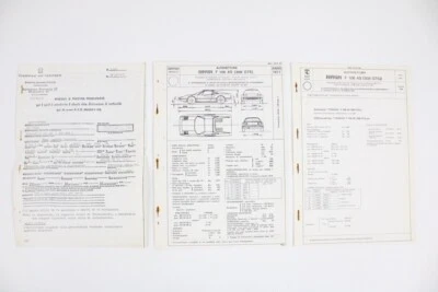 Ferrari 308 GTS F106AS 1976-85 hoja de homologación manual de documentos Foto 1 de 4