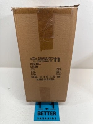 Modern Black Metal Lamp w/ Clear Glass Cylindrical Shade Lightbulb Included NEW - Image 1 of 4