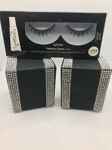 NYX Fabulous Lashes & Glue in EL105 Jet Set. 1 Pair. NOS - Picture 1 of 5