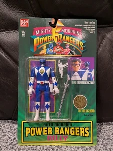 1994 Mighty Morphin Power Rangers Auto Morphin Blue Rangers Billy New Sealer - Picture 1 of 4