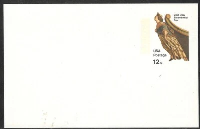 #UX67 Ship's Figurehead 12c International Use Postal Card Unused - Image 1 of 2