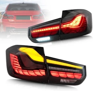 Vland 2012-2019 BMW 3 Series (F30 F80) Tail Lights with Dragon Scales Smoked - Picture 1 of 6