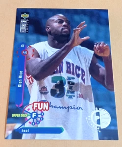 Club de Jugadores 1995-96 Upper Deck Collector's Choice Glenn Rice #179- Miami Heat - Imagen 1 de 2