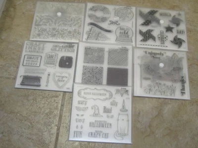 批量 7 件 Close To My Heart 印章套装 My Acrylix 花 圣诞节 万圣节 ++ — 第 1/3 张图片