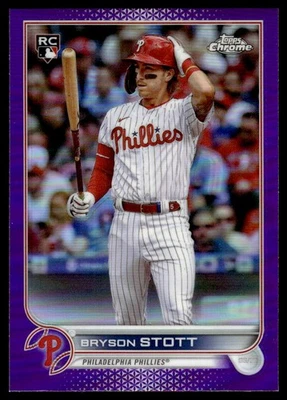 2022 TOPPS CHROME PURPLE RC Bryson Stott Auto Philadelphia Phillies #BBA-BS - Image 1 of 2