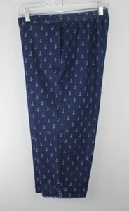 ALFRED DUNNER Women's Denim Print Pull-on Capri Pants SZ 14 Back Elastic - Picture 1 of 8