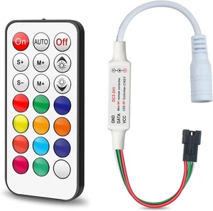 Mini DC5-24V 21 Keys 2811 Remote Control RF Controller for WS2811 WS2812B - Picture 1 of 8