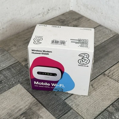 Huawei E5220s 3G 4G Lite Wi-Fi Hotspot NEW Three Wireless Mobile Up To 10 Device - Image 1 of 4