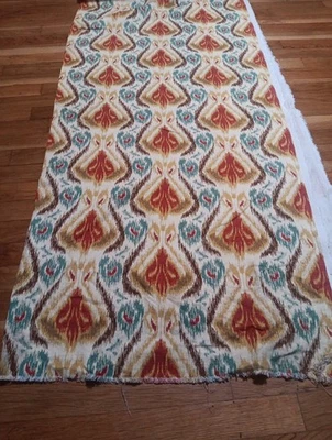  Mill Creek Balotelli printed linen blend drapery fabric Southwestern 10yds - Image 1 of 4