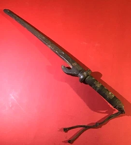 Jutte Jitte Kabuto-Wari Japan Traditional Weapon Iron Pole Edo Police L16.1in FS - Picture 1 of 10