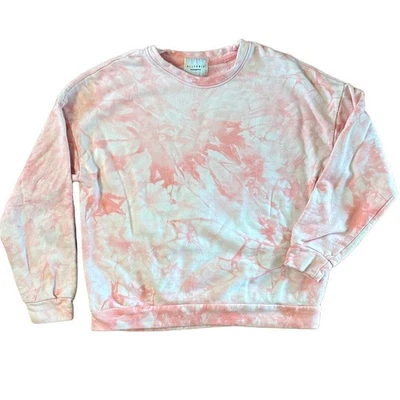 ALLFENIX Mujer Rosa Tie Dye Sudadera Gran Tamaño Manga Larga Top Talla Pequeña Foto 1 de 4