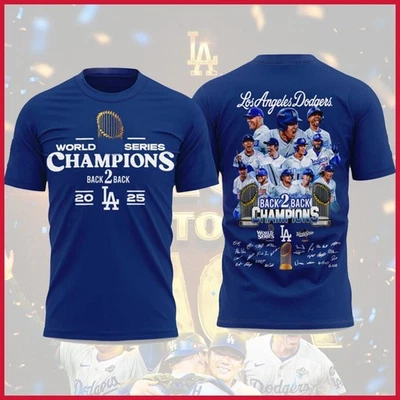 HOT - Los Angeles Dodgers Back to Back Champions 2025 World Series Signatures - Image 1 of 4