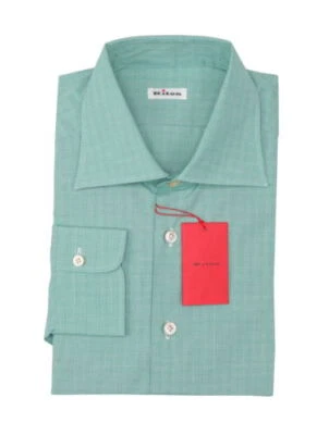 Camicia In Cotone Verde A Quadri Kiton - Slim - (KT0629223) - Immagine 1 di 4