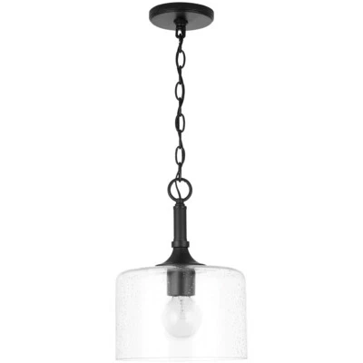 Capital Lighting 339311MB Carter 1 Light 10" Matte Black Pendant Ceiling Light - Image 1 of 3