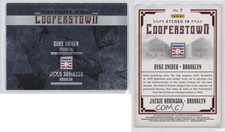 2015 Panini Cooperstown Etched in Dual Jackie Robinson Duke Snider #7 HOF