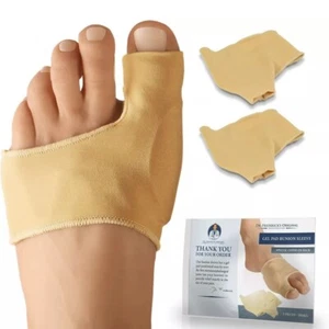 Calze Dr. Frederick’s Original Gel Pad Maniche Alluce Sollievo Piccole (2 Pezzi) Nuove - Foto 1 di 3