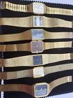 Seven Mens Gold Tone Watches For Spares Or Repairs