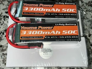 2pcs 14.8V 3300mAh 4S LiPo Battery 50C For RC Tr Helicopter Boat Car Truck - Picture 1 of 1