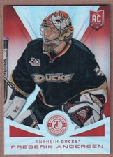 2013-14 Totally Certified Mirror Platinum Red #191 Frederik Andersen RC 17/25
