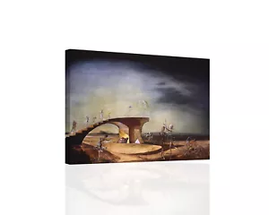 Dali Destroyed Bridge Of Dreams - CANVAS OR PRINT WALL ART - Picture 1 of 2