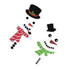 2Pcs Christmas Snowman Stickers for Fridge - Xmas Window Clings