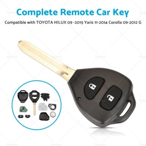 Car Remote Key Suitable For Toyota Hilux 09 -15 Yaris 11-14 Corolla 09-12 G - Picture 1 of 12
