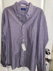 J. Michael’s  Size XL 100% Cotton Plain Purple Color NWT Men's Long Sleeve - Picture 1 of 12