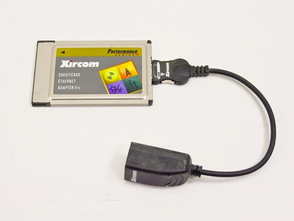 Xircom PCMCIA CreditCard Ethernet IIps LAN PC Card PS-CE2 with Dongle Cable - Image 1 of 1