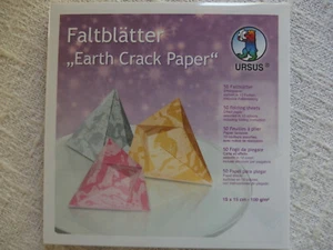 Ursus - 50 Faltblätter - Earth Crack Paper - Effektpapier in 10 Farben - 15x15cm - Bild 1 von 2