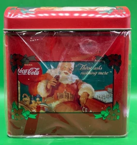 Coca Cola Santa Collectible Tin 1996 Domed- Still New Vintage - Picture 1 of 6