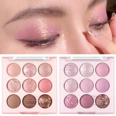 9 Colors Eyeshadow Palette Makeup Pearlescent Eye Shadow Matte Shimmer Cosmetic! - Image 1 of 4