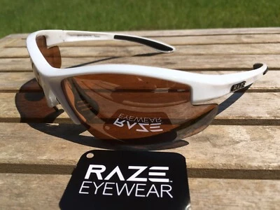 RAZE Eyewear Sunglasses Coyote HD White Black golf driving lens brown amber - Image 1 of 4