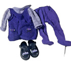 3 piece Amazing Ally 18" Doll Outfit Dress w/ leggings & Shoes Original Purple